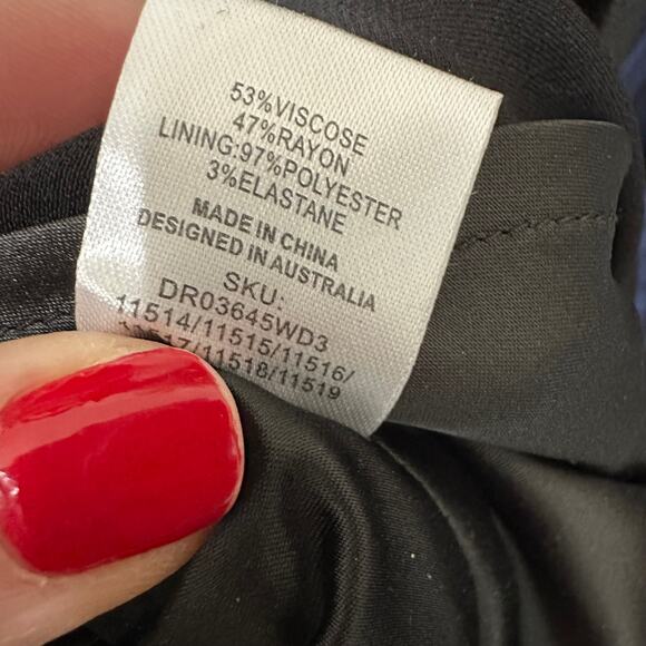 MESHKI Claire Satin Drape Open Back Maxi Dress Gown Black Size XS Cocktail Party - Picture 5 of 9